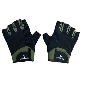 Atercel Black Green  Workout Gloves Exercise Weight Lifting Size XL (0343)